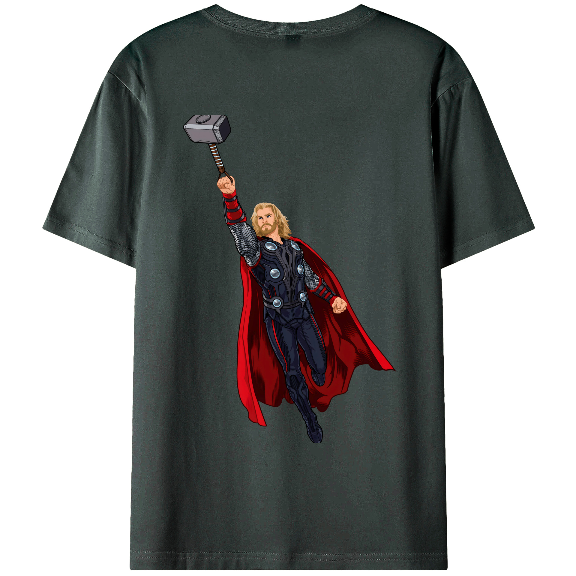 （画像用） アベンジャーズ The Avengers 綿100％ メンズ半袖Tシャツ（バックプリント） 通気性